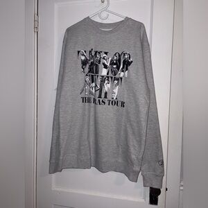 New Taylor Swift Gray Graphic Crewneck Sweater